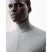 Pure Extra Fine Merino Wool Half Zip Jumper