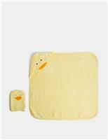 Pure Cotton Animal Hooded Towel and Mitt Set