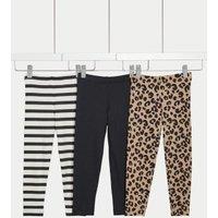 3pk Cotton Rich Assorted Leggings (2-8 Yrs)