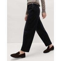 M&S High Waisted Carrot Leg Ankle Grazer Jeans Black Mix