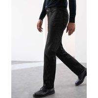 Autograph Straight Fit Japanese Selvedge Jeans Black