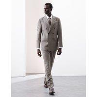 Tailored Fit Pure Wool Check Suit Jacket