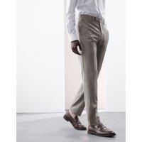 Tailored Fit Pure Wool Check Suit Trousers