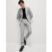 Slim Fit Prince of Wales Check Suit Trousers