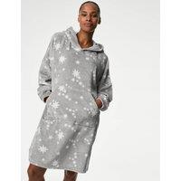 Fleece Star Print Oversized Lounge Hoodie