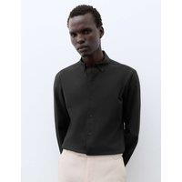 Autograph Slim Fit Cotton Stretch 360 Flex Shirt Black