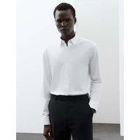 Autograph Slim Fit Cotton Stretch 360 Flex Shirt White