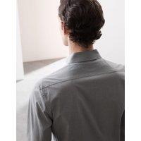Autograph Slim Fit Cotton Stretch 360 Flex Shirt Light Grey