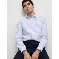 Regular Fit Pure Cotton Striped Shirt