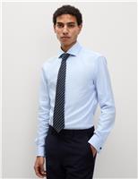 Slim Fit Luxury Cotton Double Cuff Twill Shirt