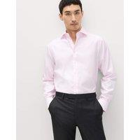M&S SARTORIAL Regular Fit Luxury Cotton Twill Shirt Pale Pink