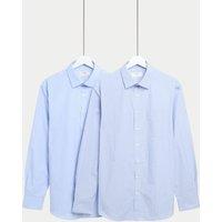 2pk Regular Fit Easy Iron Striped Shirts