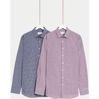 2pk Regular Fit Easy Iron Check Shirts