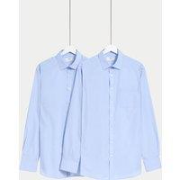 2pk Regular Fit Easy Iron Cotton Blend Shirts