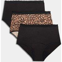 M&S 3pk Heavy Absorbency Period Full Briefs Black Mix