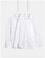 2 Pack Skinny Fit Easy Iron Cotton Blend Shirts