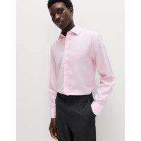 M&S Regular Fit Ultimate Non Iron Cotton Shirt Pink