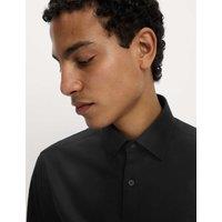 M&S Regular Fit Ultimate Non Iron Cotton Shirt Black