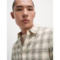 Cotton Rich Check Seersucker Shirt