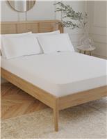 M&S Egyptian Cotton 230 Thread Count Extra Deep Fitted Sheet Light Wedgewood