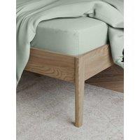 M&S Egyptian Cotton 230 Thread Count Crisp Extra Deep Fitted Sheet Light Duck Egg
