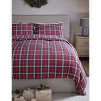 Pure Brushed Cotton Winter Checked Bedding Set