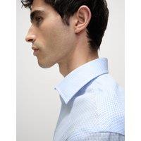 Regular Fit Luxury Pure Cotton Textured Shirt