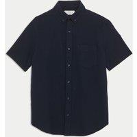 M&S Ultimate Pure Cotton Oxford Shirt Navy