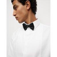 Regular Fit Cotton Dress Shirt with Bow Tie