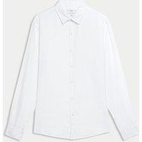 M&S Slim Fit Pure Linen Shirt White
