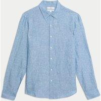 M&S Slim Fit Pure Linen Shirt Chambray