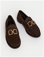 Suede Trim Loafers