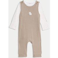 2pc Pure Cotton Dungaree Outfit (0-12 Mths)