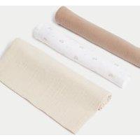 3pk Pure Cotton Muslin Squares