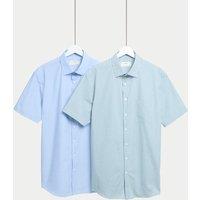 2pk Regular Fit Short Sleeve Checked Shirts