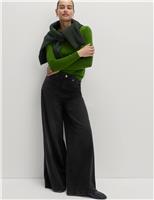 M&S Lyocell Blend Wide Palazzo Leg Jeans Black