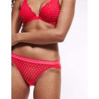 Alma Flock & Lace Bikini Knickers
