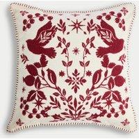 Pure Cotton Bird Jacquard Cushion