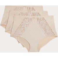 M&S 3pk Amelia Lace Full Briefs Opaline