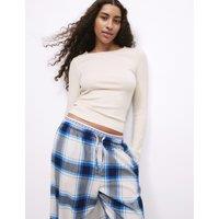Cotton Rich Ribbed Pyjama Top