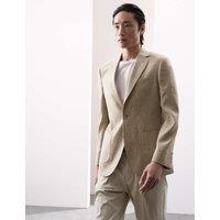 Tailored Fit Italian Linen Blend Twill Blazer
