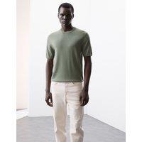 Pure Extra Fine Merino Wool Knitted T-Shirt