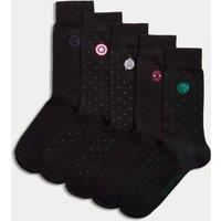 5pk Cotton Rich Avengers Socks