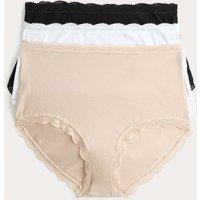 M&S 3pk Cotton Rich Full Briefs Opaline Mix