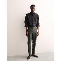 JAEGER Regular Fit Luxury Linen Cotton Shirt Black
