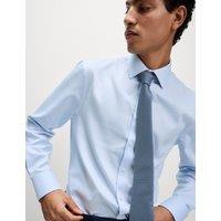 Regular Fit Easy Iron Cotton Blend Shirt & Tie