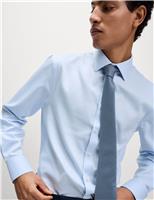 Regular Fit Easy Iron Cotton Blend Shirt & Tie