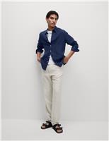 M&S Regular Fit Pure Linen Shirt Chambray