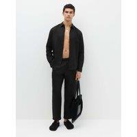 M&S Regular Fit Pure Linen Shirt Black