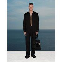 M&S Regular Fit Pure Linen Shirt Black